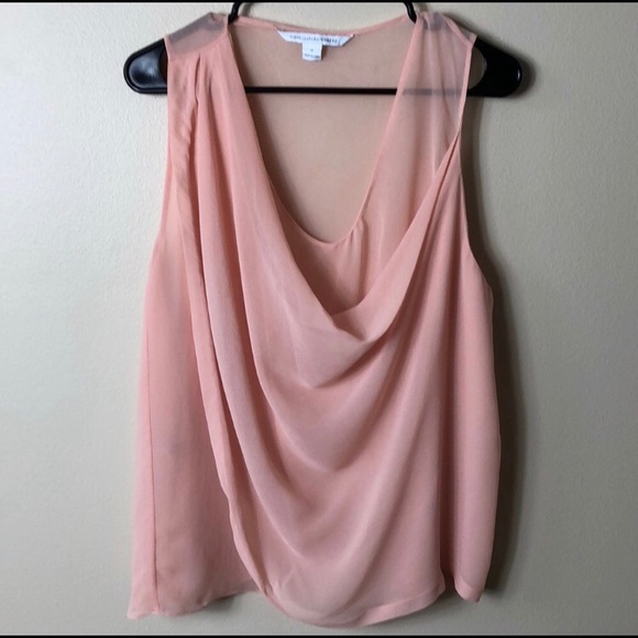 Diane Von Furstenberg Breezy Cowl Neck Blouse, EUC - Picture 2 of 6